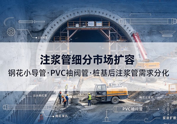 晴隆注浆管细分市场扩容，隧道钢花小导管、PVC 袖阀管、桩基后注浆管需求分化